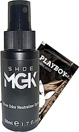 SHOE MGK AYAK KOKUSUNA VE AYAKKABIYA BAKIM SPREYİ 50 ML ÖLÇEK YANINDA JEL