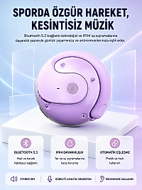 S05 Kablosuz Kulaklık Bluetooth 5.3 IPX4 Su Geçirmez Stereo Ses Otomatik Bağlantı Yeni Nesil