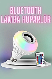 Kumandalı RGB Led Işık Bluetooth Hoparlör Ses Lambası Renkli Ampul