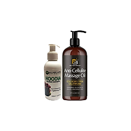 HOODİA GEL 150 ML FATBURNER JEL + ANTİ-CELLULİTE MASSAGE OİL  240 ML MASAJ YAĞI