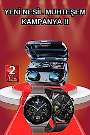 İkili Set Akıllı Saat Ve Bluetooth Kulaklık Kablosuz Uzun Pil Ömrü Spor Modları