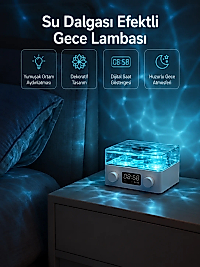 Stereo Sesli Gece Lambalı Bluetooth Hoparlör – Şık Vintage Tasarım