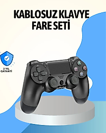 PS4 Uyumlu Kablosuz Oyun Kolu Ergonomik Çift Titreşimli