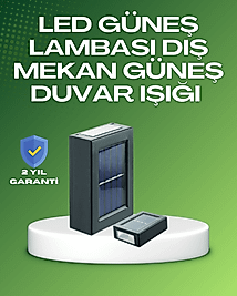 Dış Mekan Güneş Paneli ile Aydınlatma Lambası