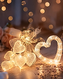 LED Kalp Neon Lamba Dekoratif Romantik Gece ve Ortam Işığı