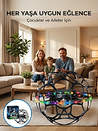 El Sensörlü Uçan Top Drone Çocuklar İçin LED Işıklı Eğlence Oyuncağı