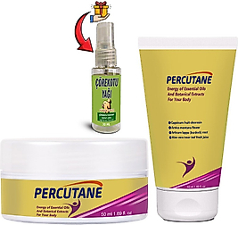 PERCUTANE TÜP + KAVANOZ KAPSİKUM ARNİKA MONTANA DULAVRATOTU KÖKÜ KREMİ 50ML + ÇÖREKOTU YAĞI