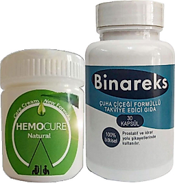HEMOCURE CREAM ÖZEL KARIŞIM 50 ML KREMİ + YANINDA ERKEKLERE BİNAREX 30LU PIROSTAT CAPS