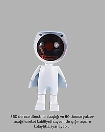 Gün Batımı Efekti Sunan Astronot LED Masa Lambası Yeni Nesil