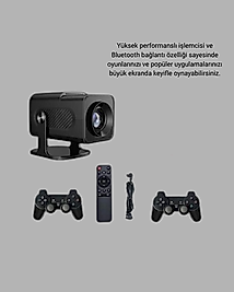 Projeksiyon Game Box 1280x720p HD Bluetooth HDMI USB Girişli