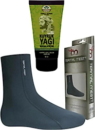 IBNİ SİNA KUYRUK YAĞI MASAJ KREMİ 50 ML SU VE ISI GEÇİRMEYEN MEST ÇORAP (L)