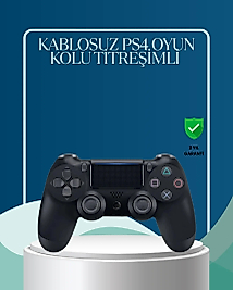 Kablosuz PS4 Oyun Kolu Çift Motor Titreşimli Uzun Bataryalı