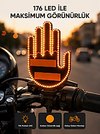 El Hareketiyle Kontrol Edilen 176 LED Amber Güvenlik Lambası