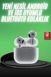 Yeni Nesil Bluetooth Kulaklık Beyaz Çağrı Cevaplayabilen Kablosuz