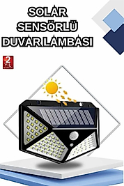 Bahçe Lambası 100 Led Sensörlü Su Geçirmez UUCZDUVARLAMBASI2