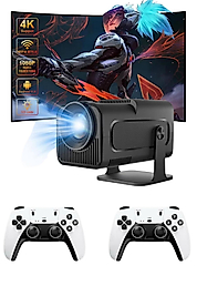 Game Box Projeksiyon Cihazı Kumandalı Android TV 1-1
