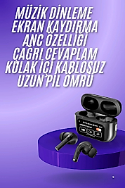 2.Nesil Pro Ekranlı Sesli Görüşme Yapabilen Kablosuz Bluetooth Kulaklık Yeni Nesil