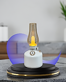 Hava Nemlendirici 280 ml Tanklı Retro Gaz Lambası Tarzı USB Şarjlı