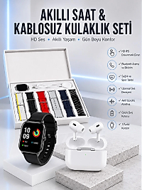 7 Kordonlu Akıllı Saat Ve Yeni Nesil Kulaklık Dokunmatik Ekran Android ve İOS Uyumlu