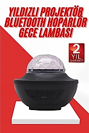 Masa ve Gece Lambası Renkli Projektör Işıklı Disko Topu Bluetooth Hoparlör