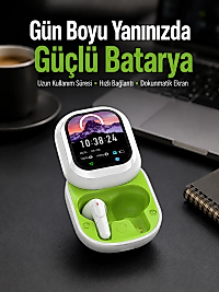 Kayar Kapak Tasarımlı Dokunmatik Ekranlı Kablosuz Bluetooth Kulaklık