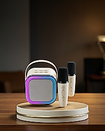 Bluetooth Karaoke Hoparlör Renkli LED Işıklı Type-C Şarjlı