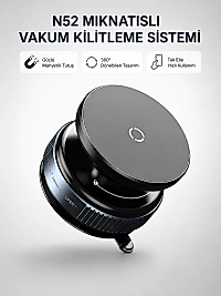 Mıknatıslı Araç Telefon Tutucu Vakum Teknolojili 360° Ayarlanabilir