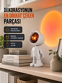 Gün Batımı Efekti Sunan Astronot LED Masa Lambası Yeni Nesil