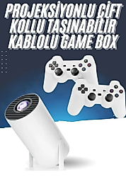 4K Wireless Çift Kollu Kumandalı Oyun Projeksiyonu Retro Video Oyunu Yeni Nesil