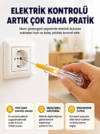 110-220V Elektrik Test Kalemi Korozyona Dayanıklı Nikel Kaplamalı