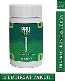 PRO CAPS ERKEKLERE ÖZEL 15'Lİ X 3 ADET