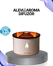 Volkan Efektli Aroma Difüzörü – Sessiz Çalışma, Otomatik Kapanma ve LED Işık