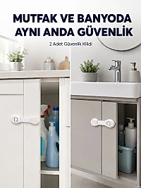 2'li Dolap ve Çekmece Güvenlik Kilidi Seti