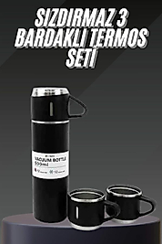 Termos Seti Paslanmaz Çelik 3 Bardaklı 500 Ml UUCZZZTERMOSSETİİ3