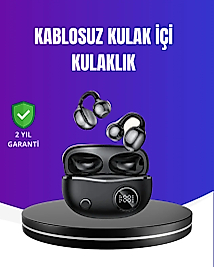 Ergonomik Klipsli Kablosuz Kulaklık – 30 Saat Pil ve Dokunmatik Kontrol Özelliği