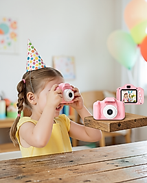 Mini Dijital Kamera HD Video ve Fotoğraf Çekimi UCZZZÇOCUKKAMERASIPEMBE-6