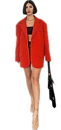 Oversize Ceket - KIRMIZI