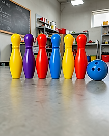 Renkli Bowling Seti 6 Kukalı UCZZZBOVLİNGSETİ-3