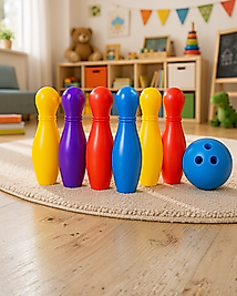 Çocuklar İçin Renkli Bowling Oyuncak Seti UCZZZBOVLİNGSETİ-4