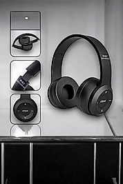 Kulak Üstü TF Kart ve AUX Destekli Ergonomik Bluetooth Kulaklık