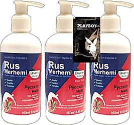 SÜPER PLAYBOY TÜY DÖKÜCÜ KREM 3 ADET 250 ML CEVİZ SÜTLÜ & CEVİZLİ RUS MERHEMİ + YANINDA JEL