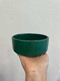 Kase Model Beton Kedi Köpek Mama ve Su Kabı (15cm çap × 5cm) - Yeşil