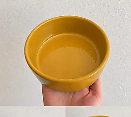 Kase Model Beton Kedi Köpek Mama ve Su Kabı (15cm çap × 5cm) - Bronz