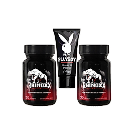 RHİNOXX: 2 ADET ERKEKLERE ÖZEL PENİSSIRRI 30LU FORMÜL + PLAYBOY 50 ML KAYGANLAŞTIRICIKREM