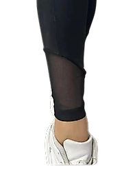 Bileği Tül Detaylı Scuba Tayt - SİYAH