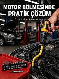 12 Parça Vidalama Uç Seti Akrobat Tasarım Dayanıklı Metal Yeni Nesil