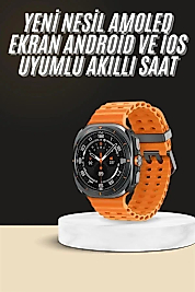 Akıllı Saat Unısex Zarif Görünümlü Titanyum Kasa Amoled Ekran Müzik Dinleme