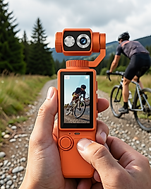 Gimbal Kamera 180 Derece Dönebilen Lens 4K Video Çekim UCZZZQ8AKSİYONKAMERA-1