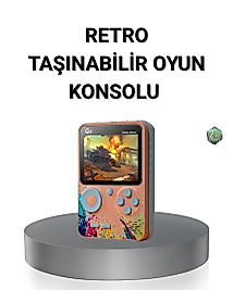 Retro Taşınabilir Oyun Konsolu 500 Klasik Oyunlu, 3.0 İnç Renkli Ekran