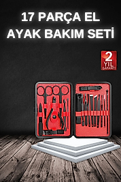 17 Parça Manikür Seti Taşınabilir Özel Çantalı El ve Ayak Bakımı Tırnak Batığı Temizleme